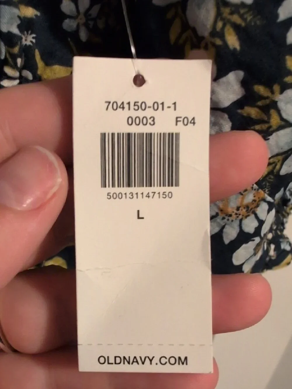 Old Navy Black Floral Puff-Sleeve Blouse with White & Yellow Daisies